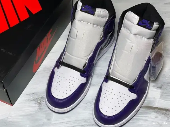 Rep Jordan 1 Court High Air Purple 555088-500 OG 0325